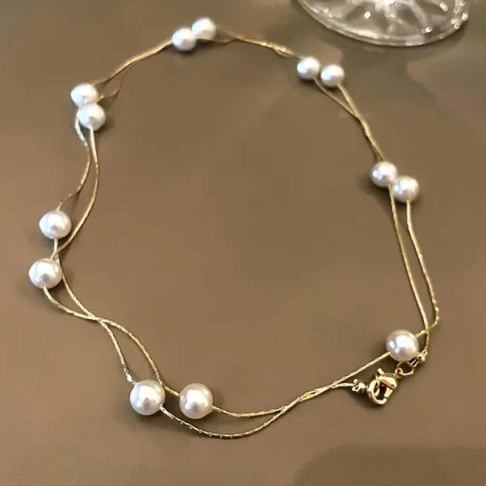 ⚜️𝟯𝟬%𝗢𝗙𝗙 𝗯𝘂𝗻𝗱𝗹𝗲𝘀 𝟯+⚜️ NEW White Pearl Beaded Necklace - Picture 6 of 11